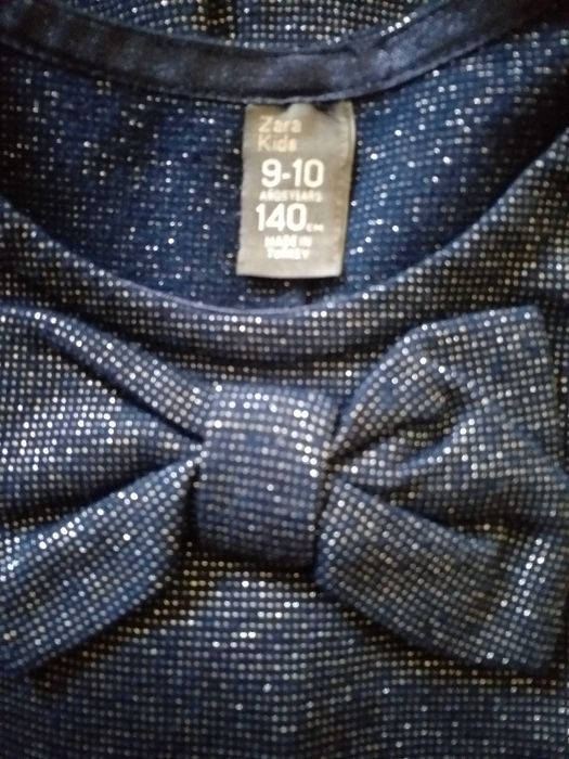 Vestido lindíssimo Azul marinho com brilhantes , da Zara Kids
