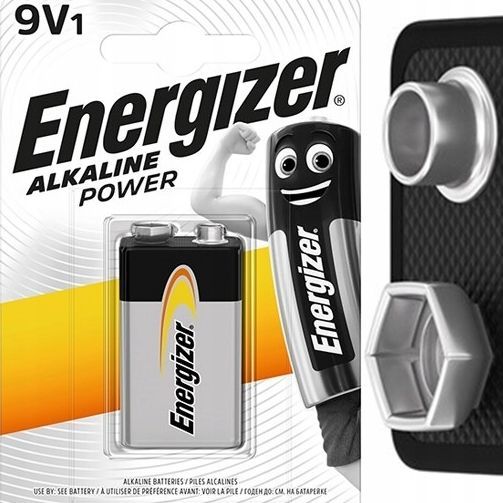 Energizer 9V bateria alkaliczna 6LR61 6F22 6AM6 MN1604 alkaline power