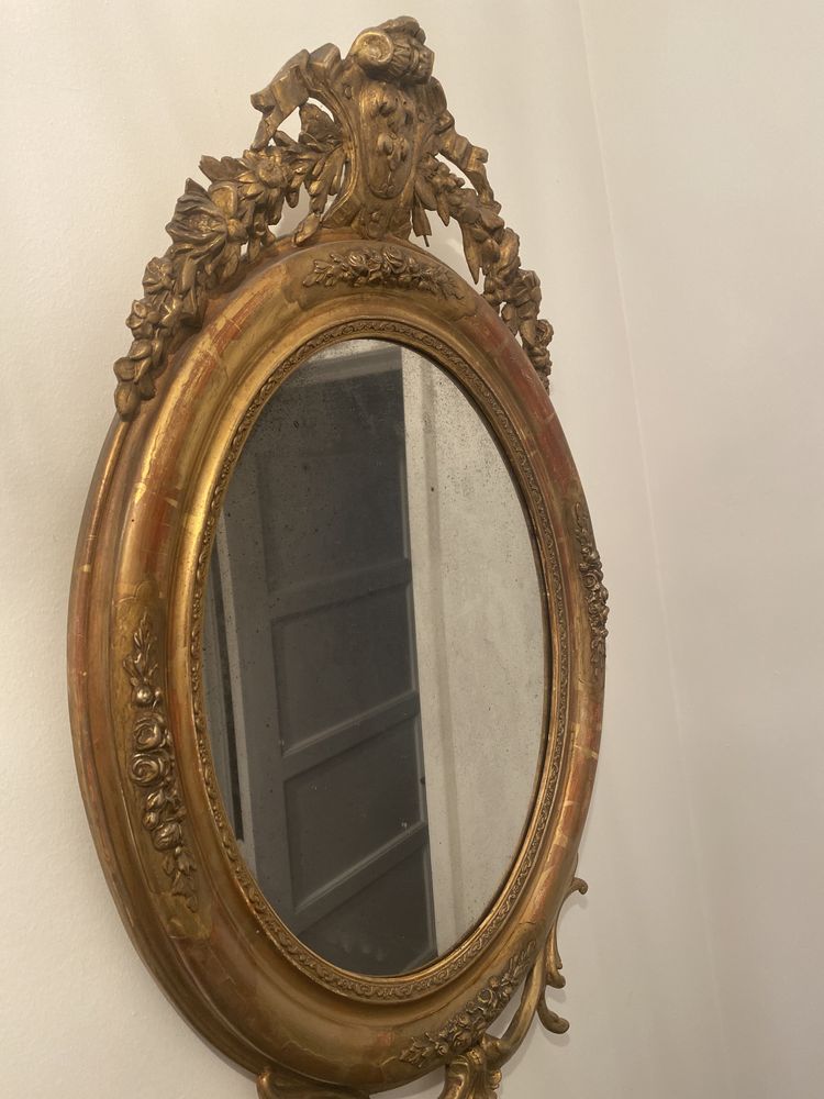 Espelho em talha dourada antigo 75x50