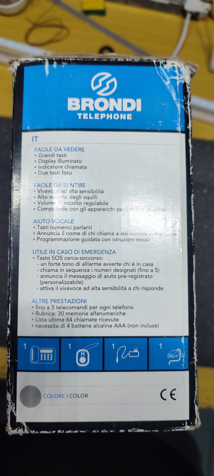 Telefone sénior com botão de emergência