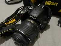 Máquina fotográfica nikon 5100 + objectiva nikon dx 18 55 mm