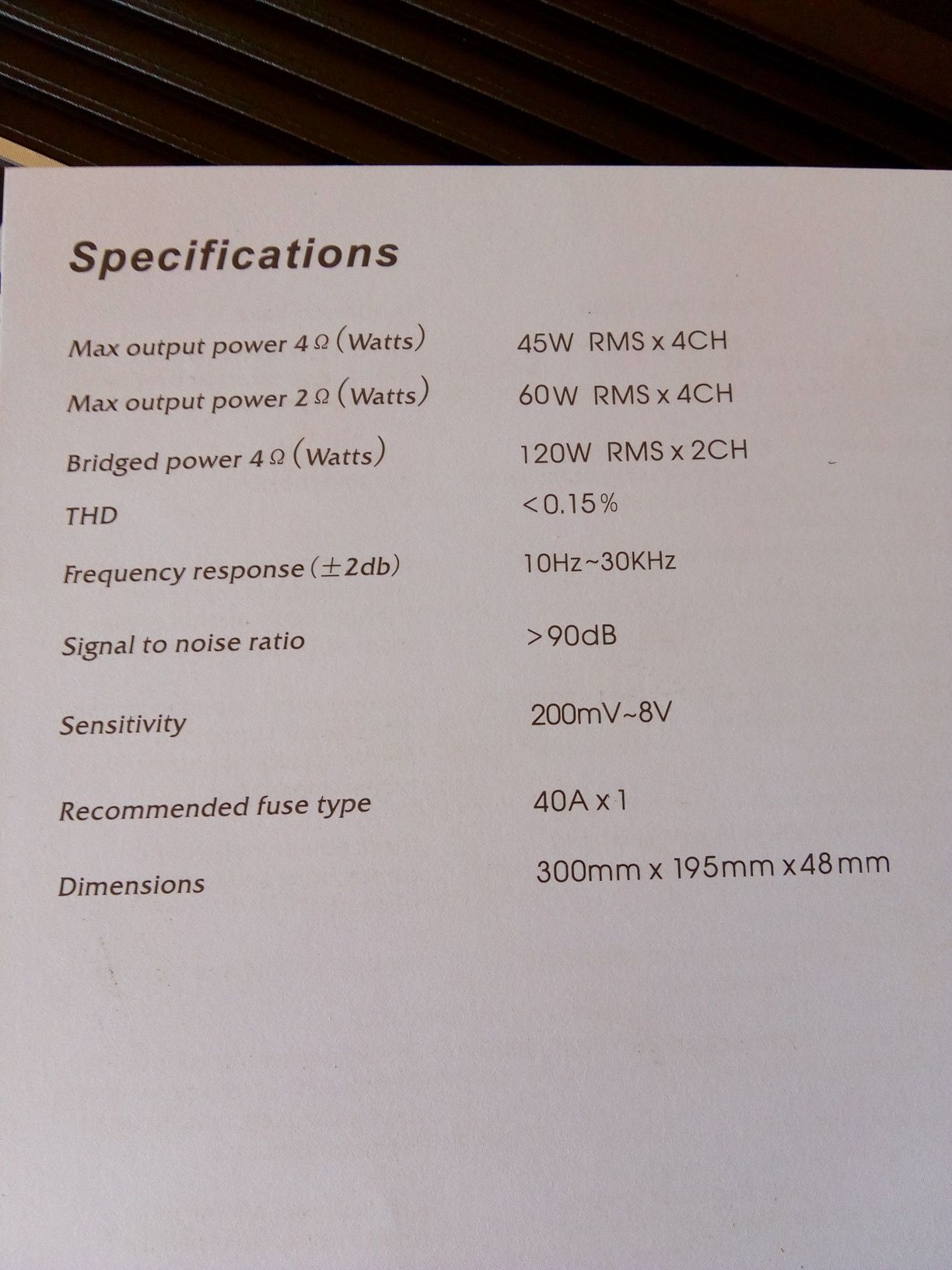 Підсилювач в авто BM-600.4 , 4 канальний