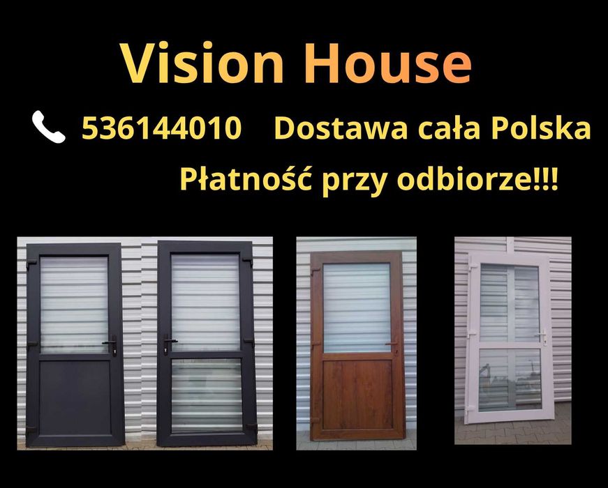 Drzwi PCV (100x200 110x210) (Białe Kolor) Od ręki! Transport cała PL!