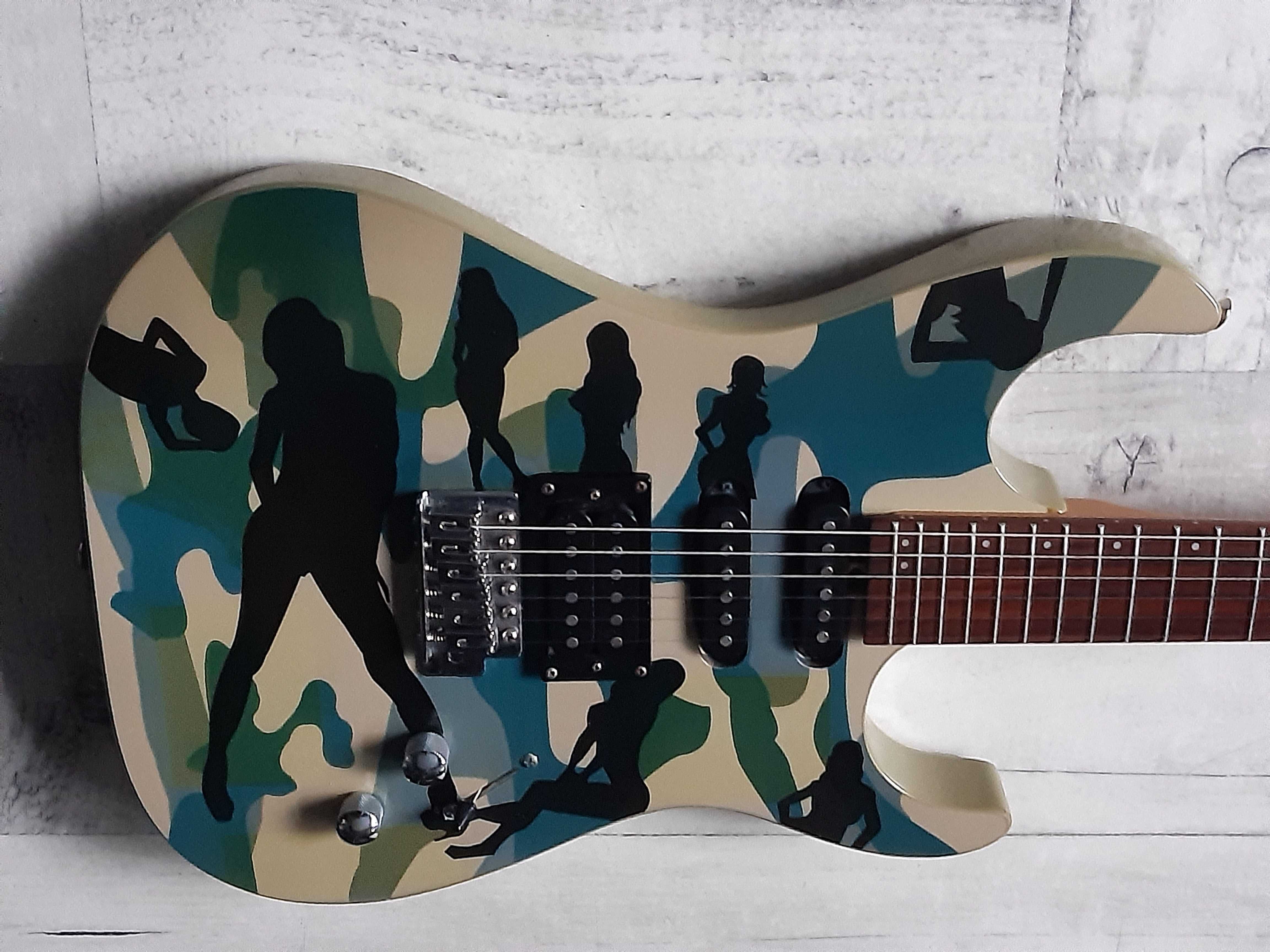Super Gitara Washburn Pro Series Lady Camouflage -wysyłka Free-zamiana