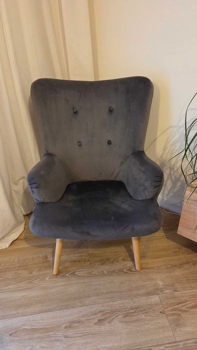 Fotel Homla MOSS szary 70x95