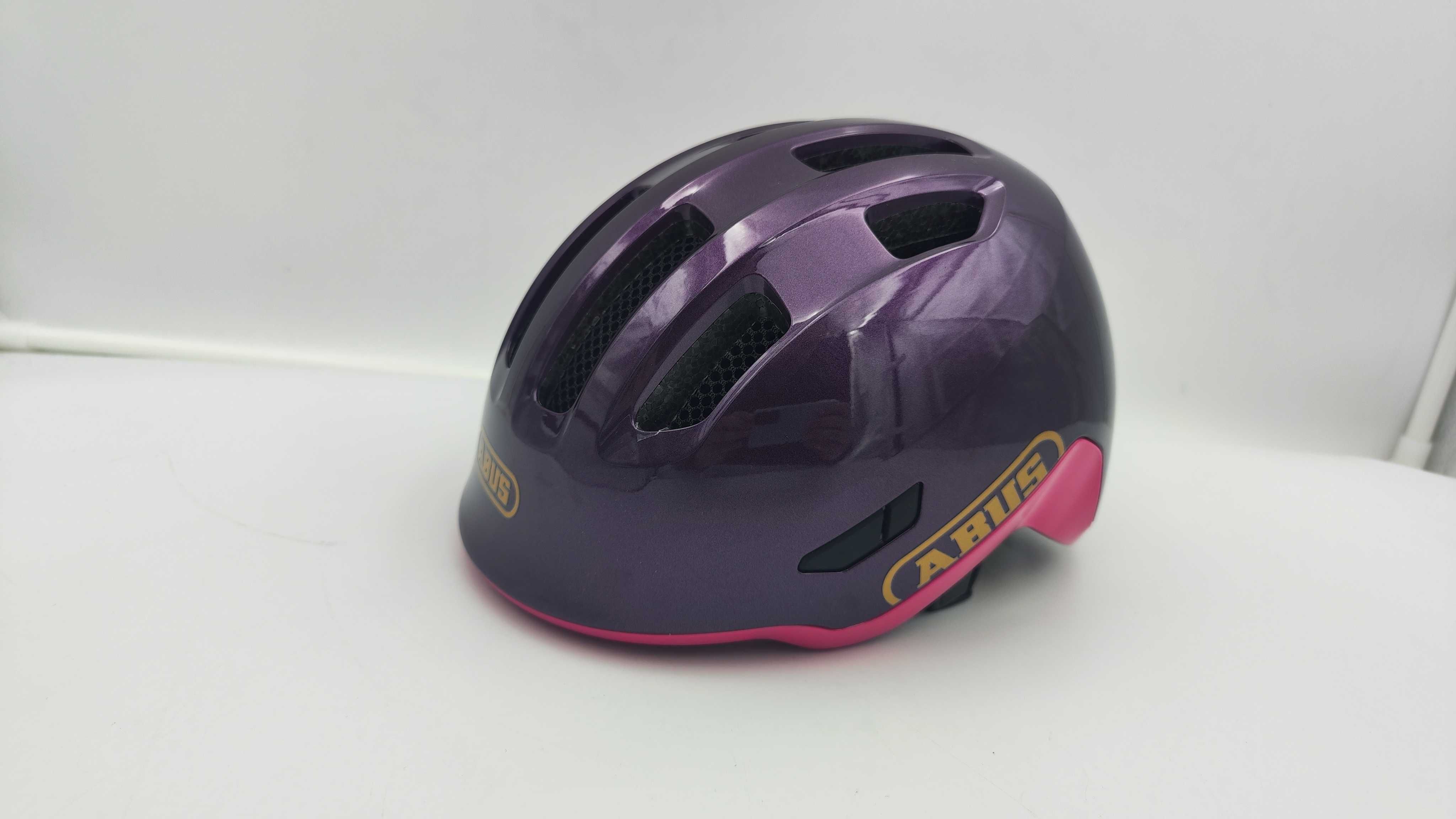 Kask Rowerowy Dziecięcy Abus Smiley 3.0 ACE LED purple M 50-55cm(AF14)