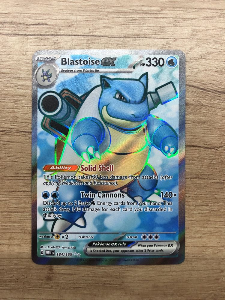 Karta pokemon Blastoise ex 184/165 mew 151