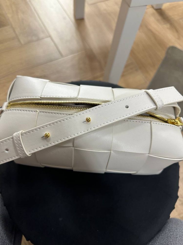 Сумка bottega veneta біла комплект