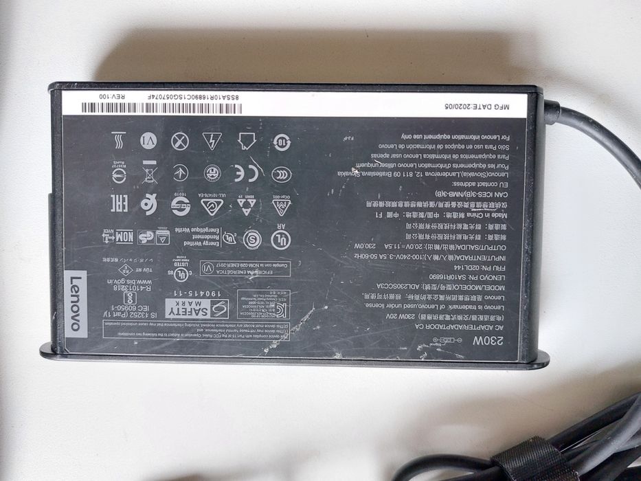 Блок живлення/зарядне Lenovo 230w 20V 11.5a usb+pin