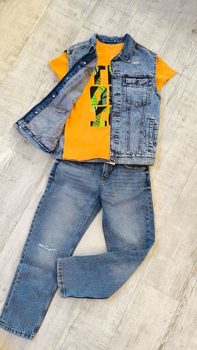 Джинсы Zara Зара для мальчика 13-14 лет рост 164 см