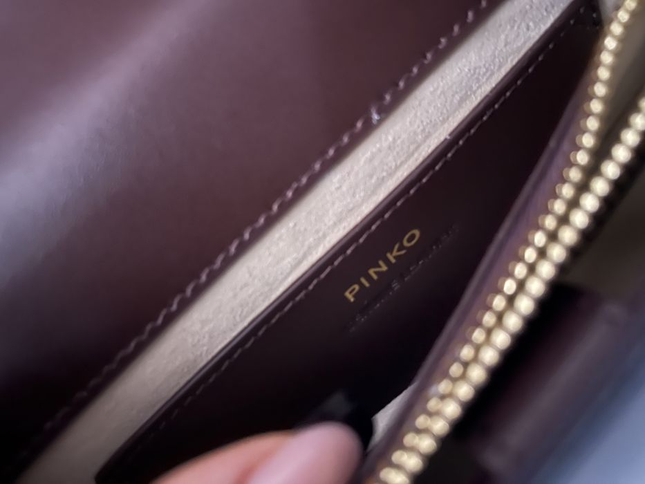 Torebka Pinko mini love brązowa