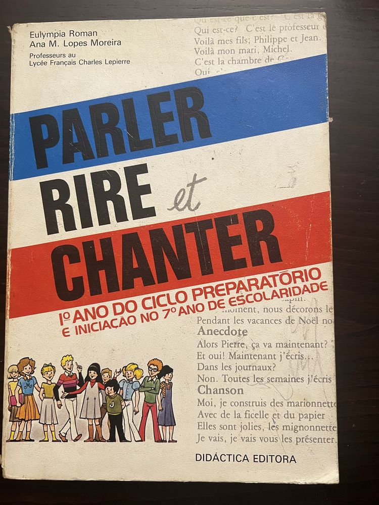 Conjunto livros escolares de francês antigos