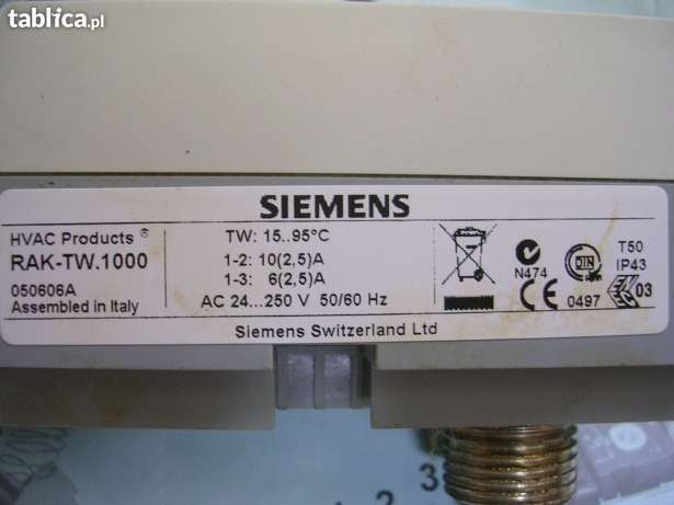 Termostat ograniczający Siemens, RAK-TW.