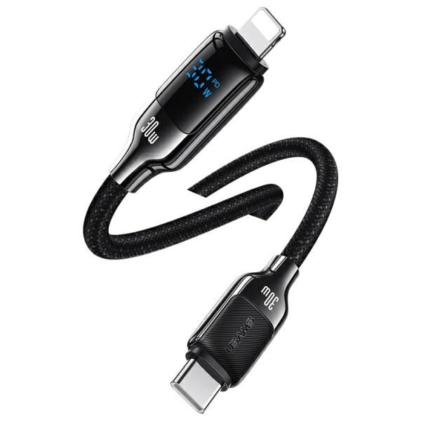 USAMS Kabel USB-C na Lightning 30W 1.2m  Digital Display Zinc Alloy