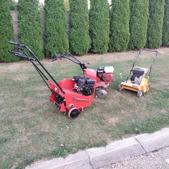 Zakladanie trawnika, aerator,koparka glebogryzarka separacyjna, mulcze