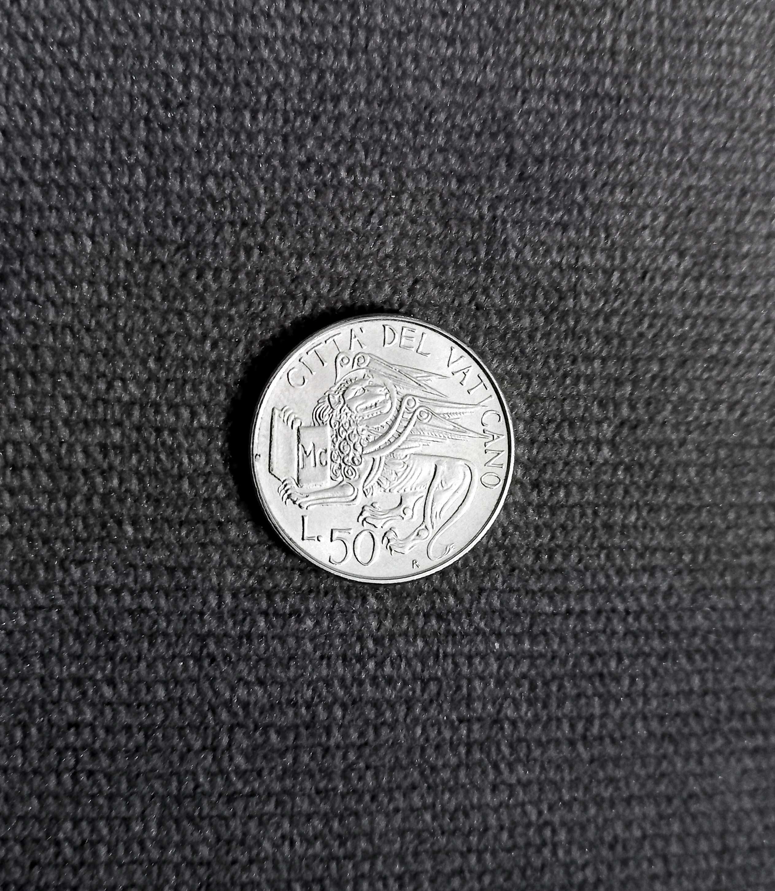 Moneta 50 lirów Watykan 1985