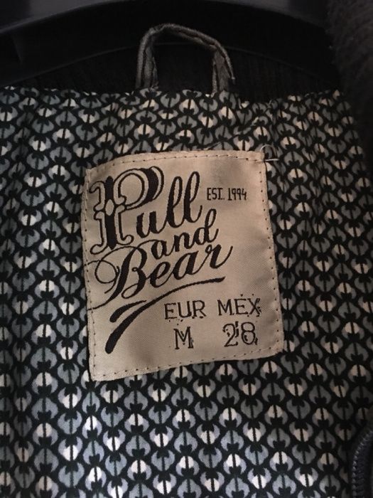 Kurtka skórzana czarna 100% skóra, ramoneska, pull&bear