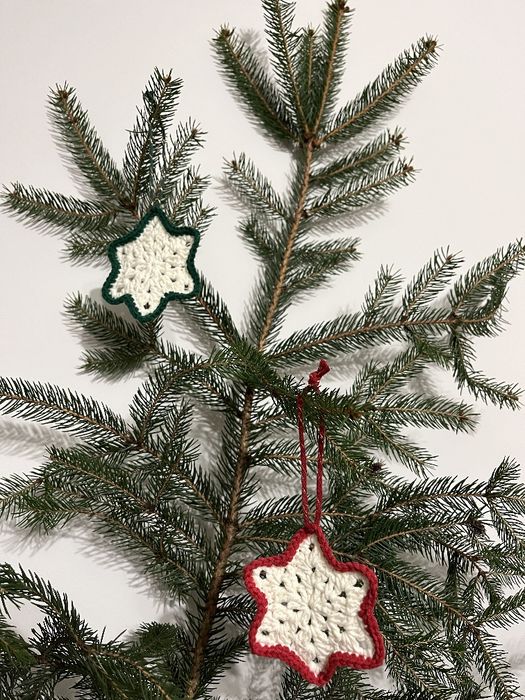 Szydełkowe ozdoby świąteczne gwiazdki, bombki, Boże Narodzenie