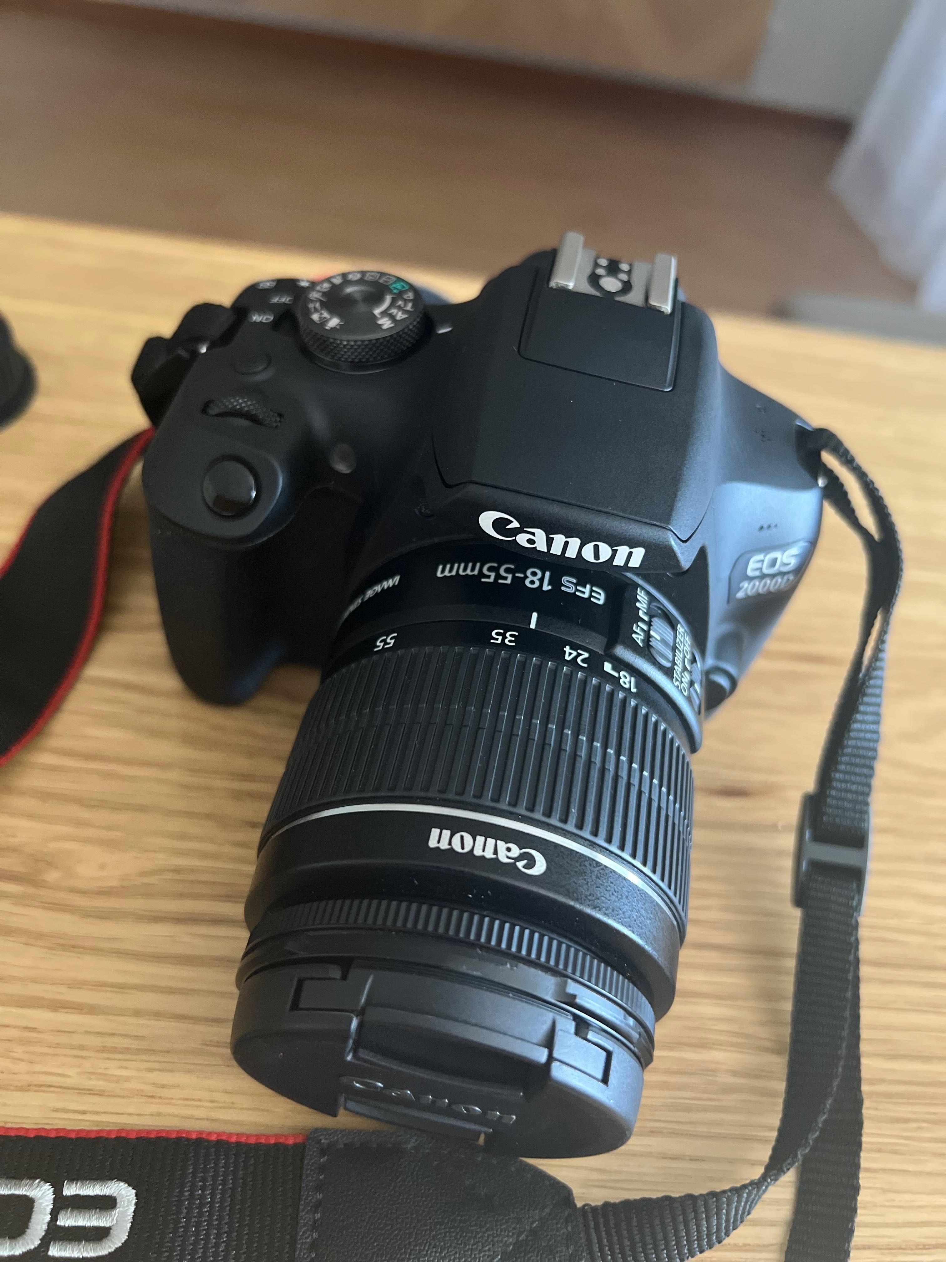 Canon 2000D com lente 18-55 e lente 50mm