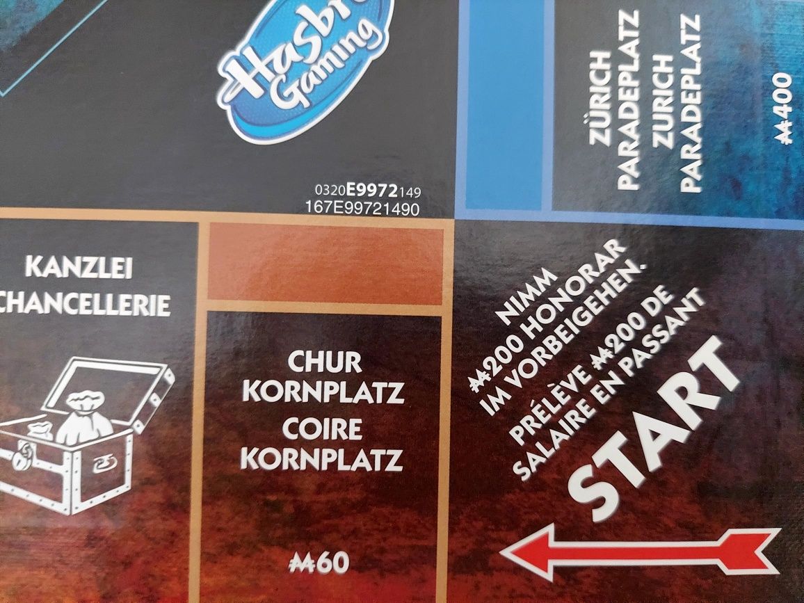 Monopoly dla pechowców plansza i karty (edycja szwajcarska)