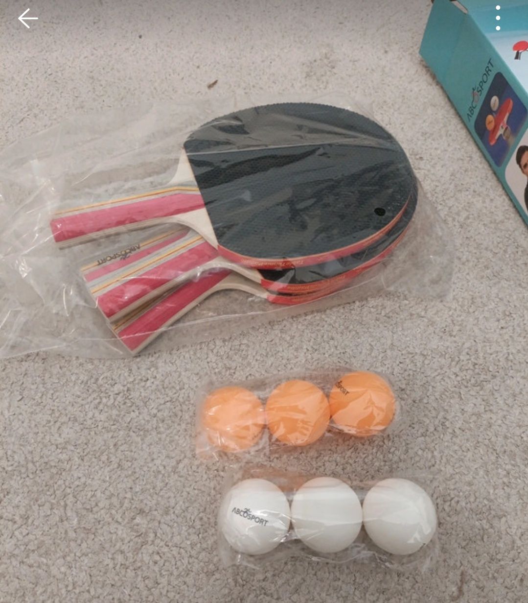 Conjunto tênis de mesa com 4 raquetes e 6 bolas