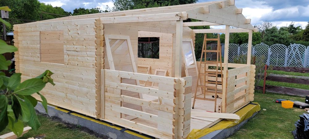 dostępny OD ręki DREWNIANY domek letniskowy*34 mm*6x4*24m2*działkę ROD