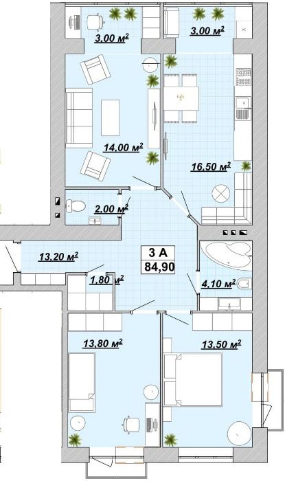 ПРодам, 3-кімнатну квартиру в Центрі, р-н КНЯГИНЕН