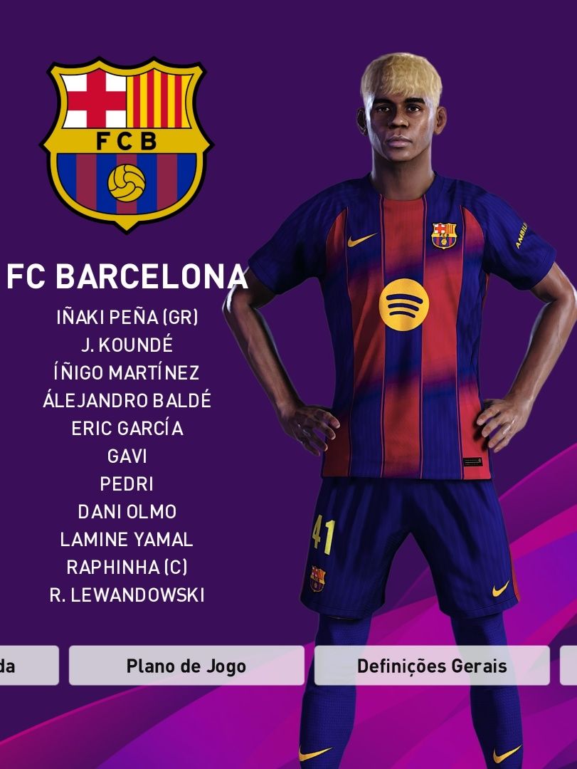Pen Drive com Season Update 2025 para PES 2020 Ps4/Ps5