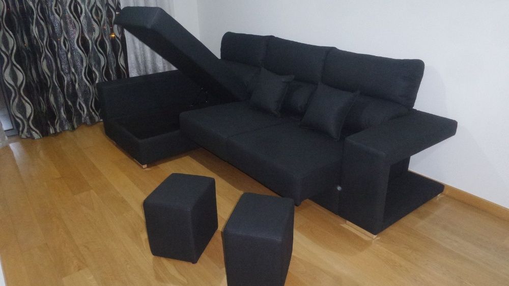 Sofa Chaiselong Bau Elevatorio + 2 PUFFS NOVO - FABRICA