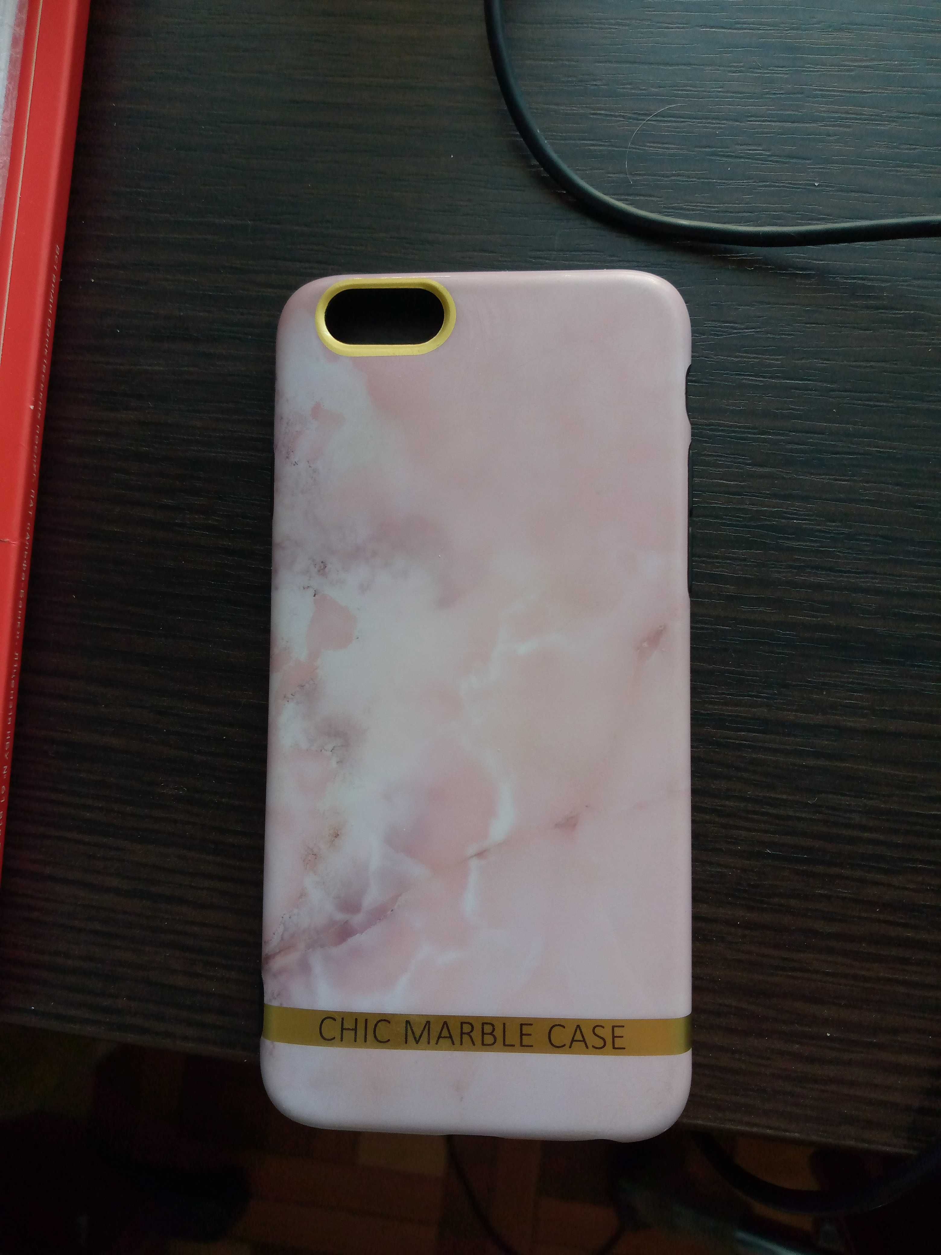 Чехол розовый айфон IPhone 6 Pink Chic Marble Case защита на телефон