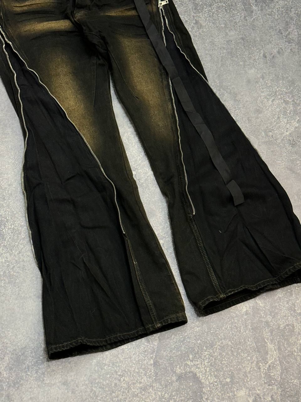 Rick Owens BANANA boot cut faded opium archive джинси сині джинсы клеш