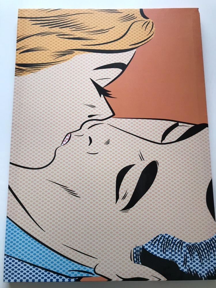 Картина - постер Поцелуй в стиле поп-арт на подарок