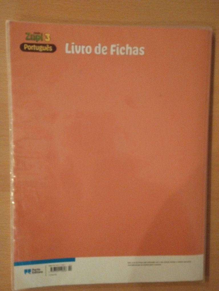 Livros de fichas de Português - Zupi 3