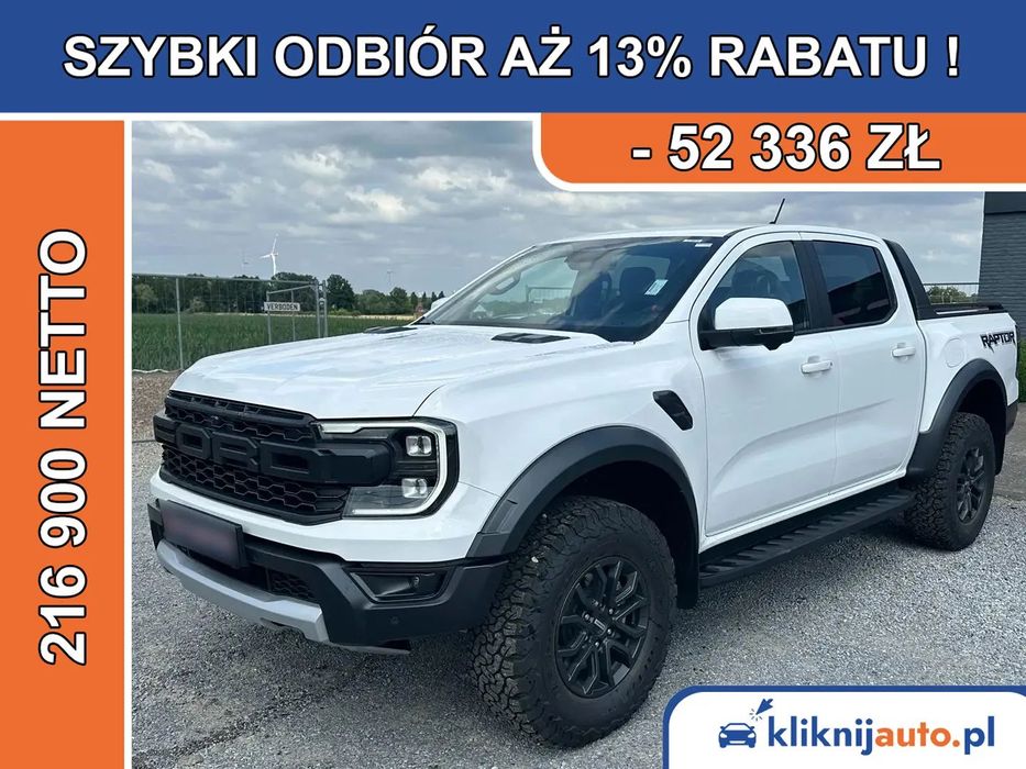 Ford Ranger Raptor | Ranger Raptor 3.0 Ecoboost | Twin-Turbo 292KM | A10 4x4