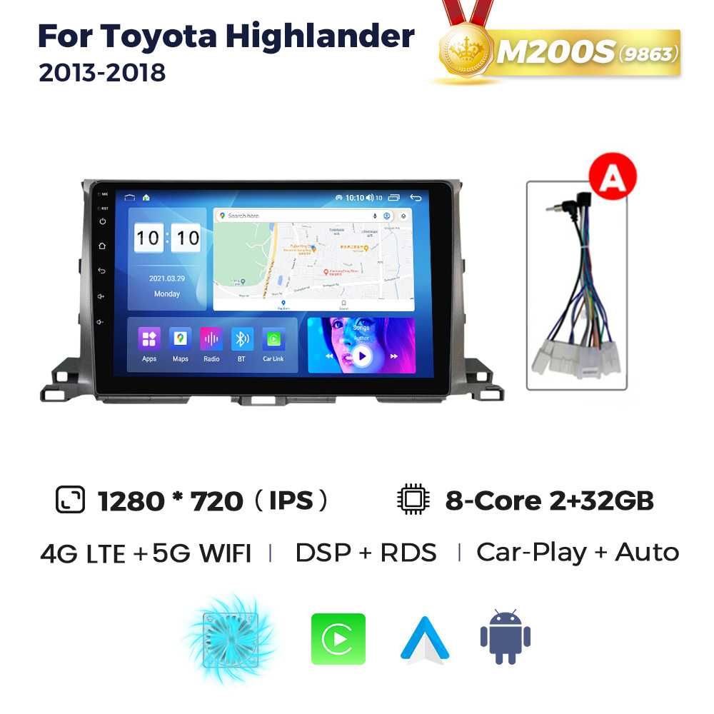 Штатна магнітола Toyota Highlander Android GPS Хайлендер CarPlay