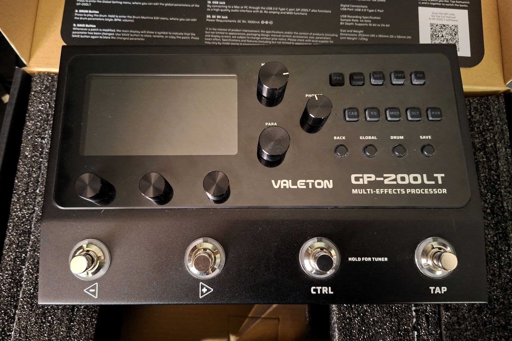 Valeton GP-200 LT Multiefekt gitarowy + 6 Celestion IR