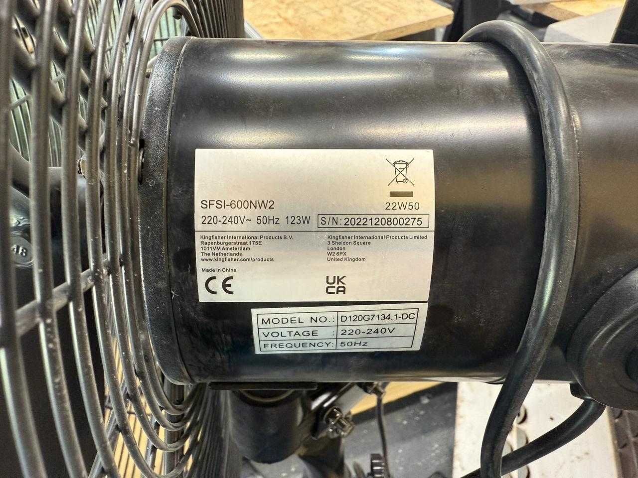 Nowy duży wentylator stojący Blyss 60cm 123W
