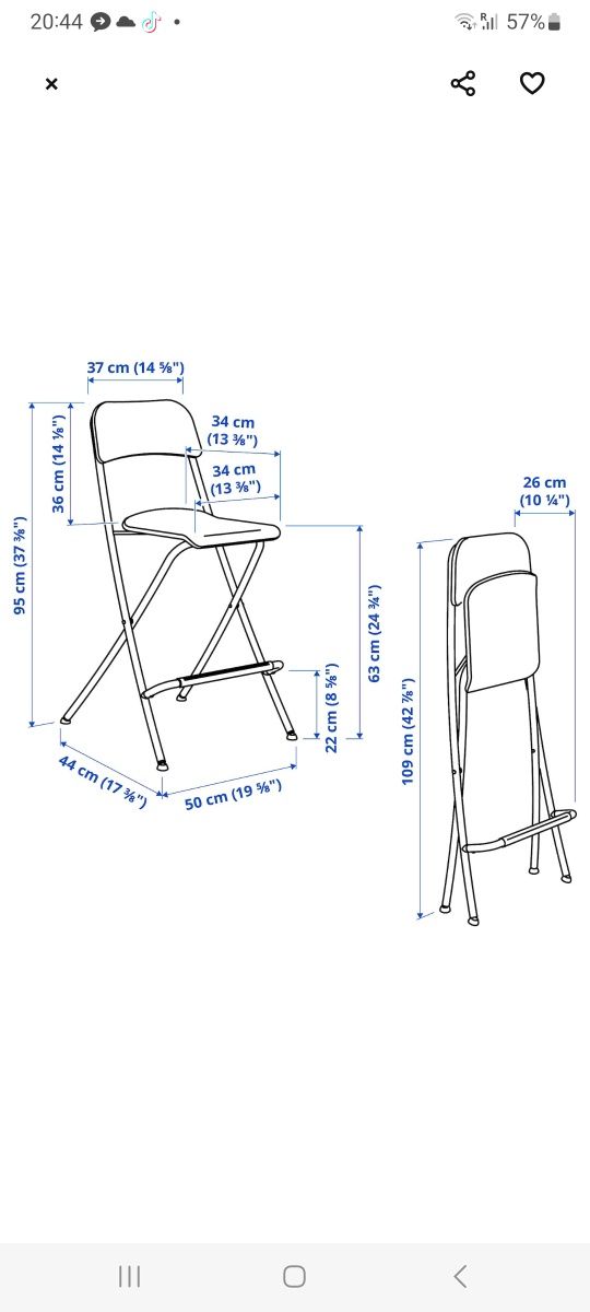 Krzesło składane Ikea Franklin