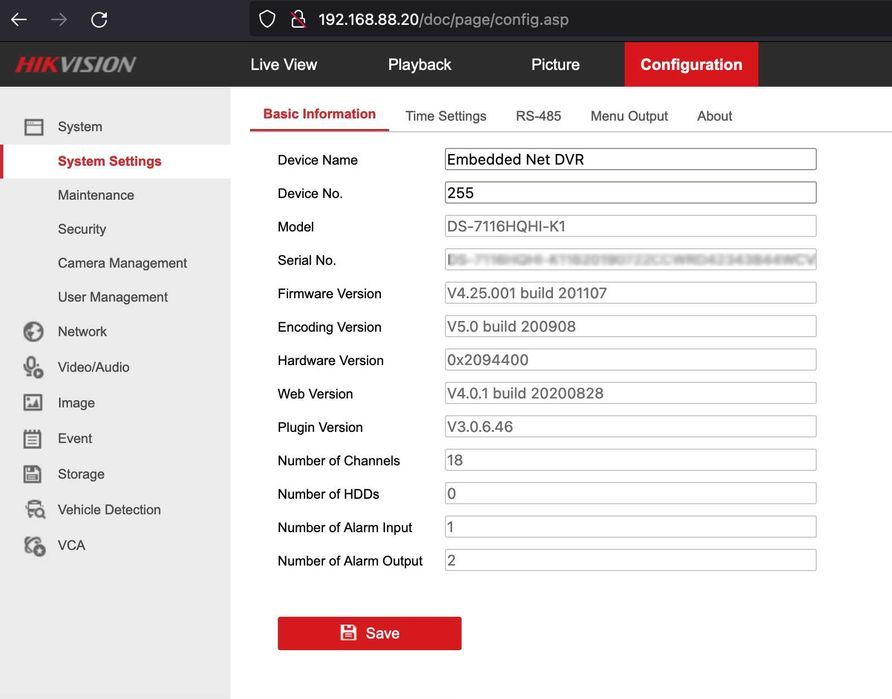 Видеорегистратор Hikvision • 16 аналог + 8ip или 24 ip •