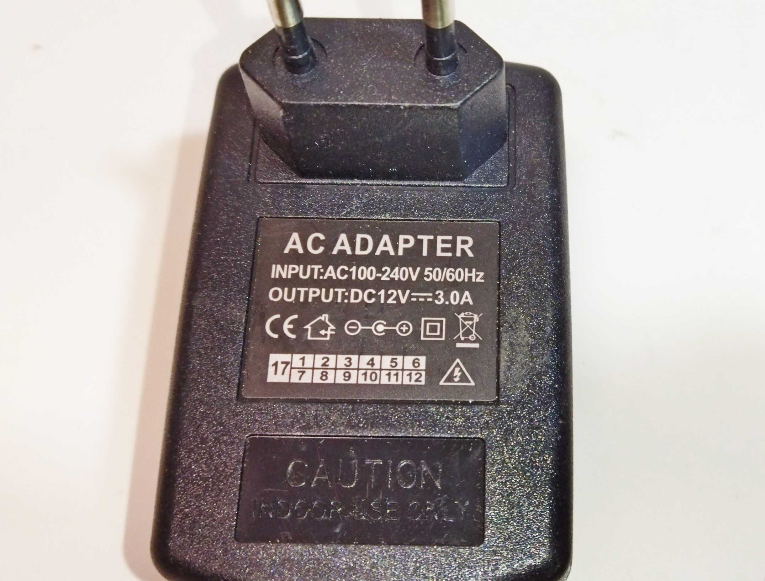 Блок питания 12V 3A (штекер 5,5 x 2,5) Новый
