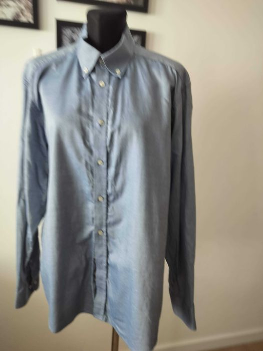 Bytom Koszula męska 3XL bawełna niebieska elegancka 43 perełka