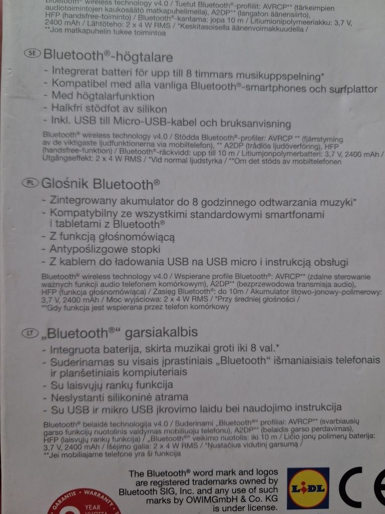 Głośnik bluetooth bezprzewodowy