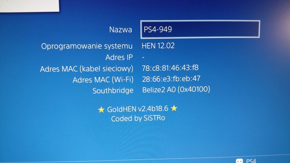 Konsola PS4 Slim 750GB - soft 12.02 GoldHen
