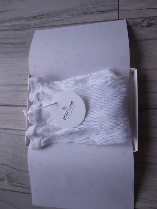 Pończochy rajstopy z otwartym krokiem S/M