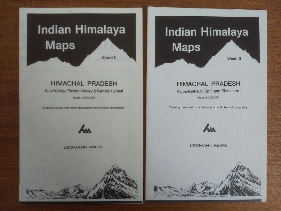 Conjunto 8 mapas topográficos trekking Norte West India