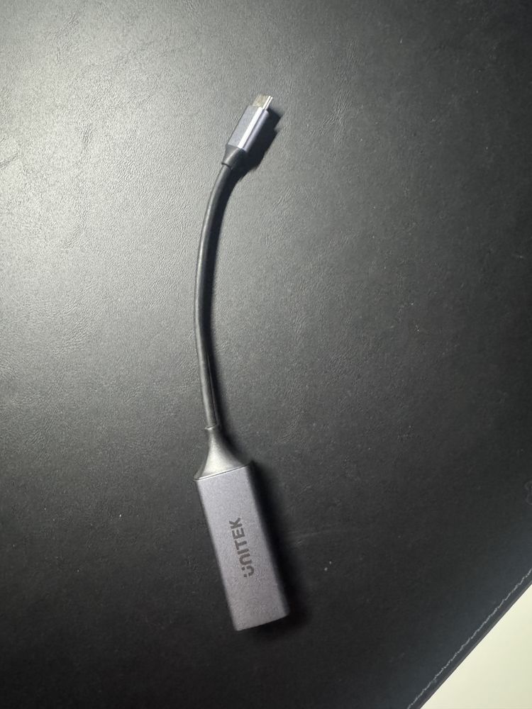 Kabel adapter Unitek U1323A USB-C - RJ45, 1Gbps, LAN, Ethernet, PD 100