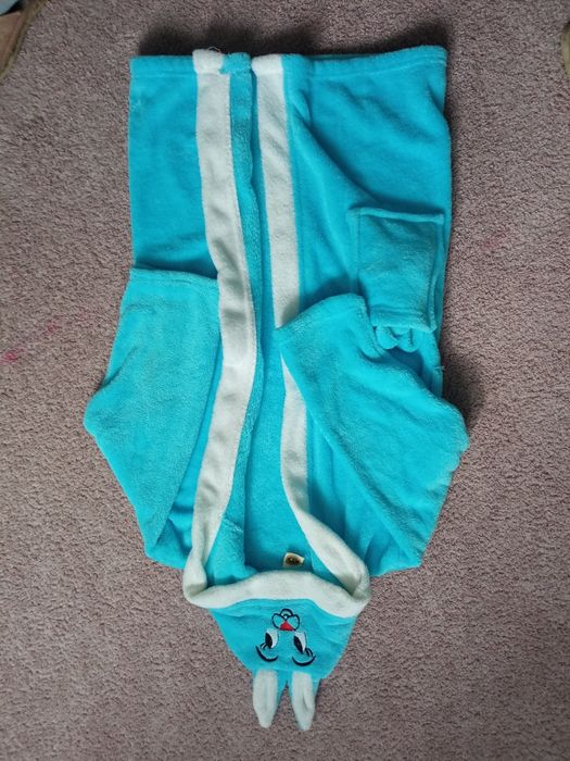 Szlafrok krótki niebieski