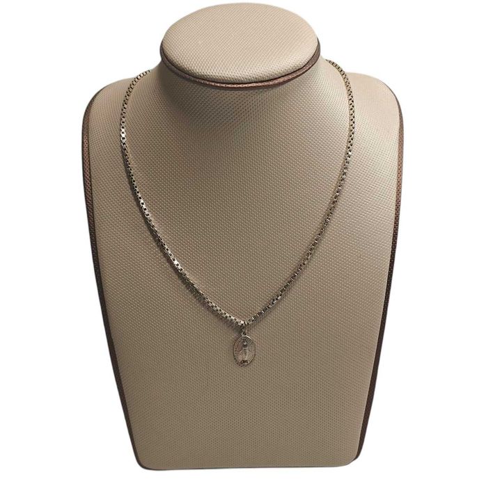 Srebrny łańcuszek z medalikiem 11,28G