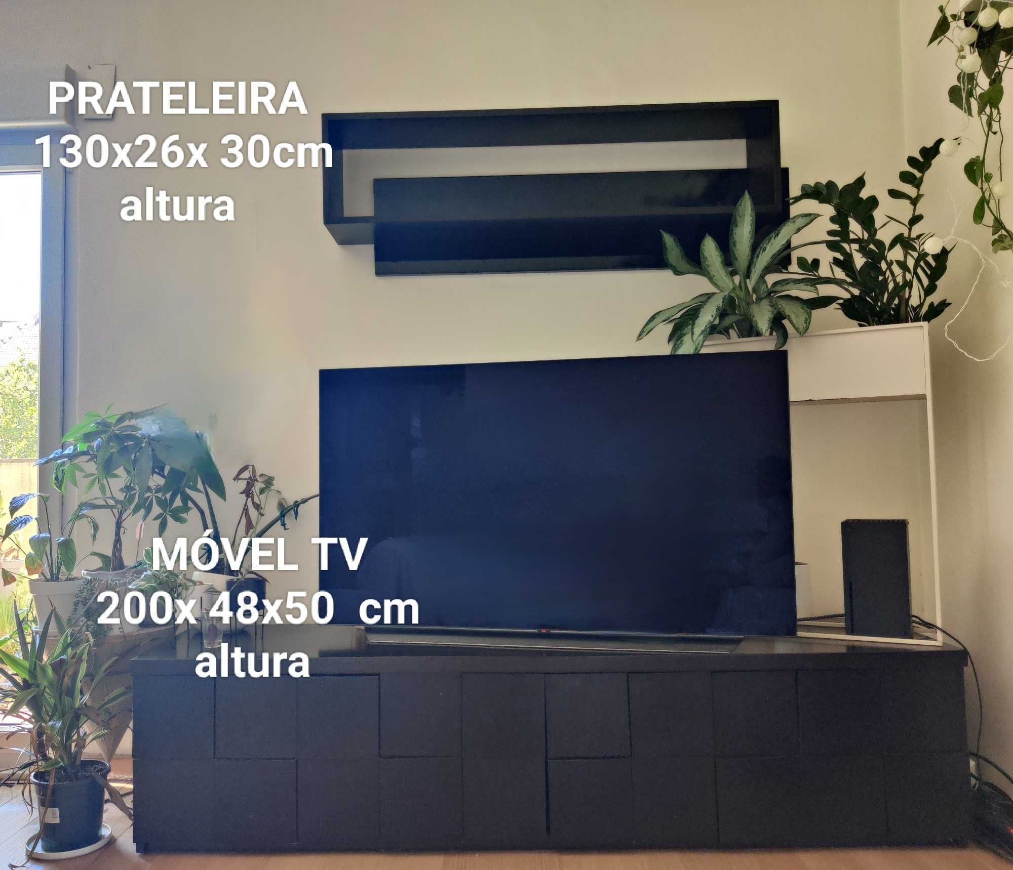 Moveis sala (móvel TV, mesa, aparador e prateleira)