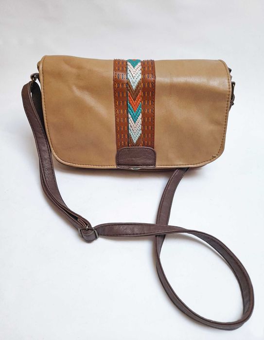 Mala Ombro Tiracolo Pele Castanha (Camel) Senhora